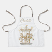 Custom Name Kids Apron | Carousel Magic エプロン (正面)