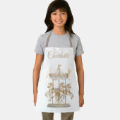 Custom Name Kids Apron | Carousel Magic エプロン (インサイチュ)