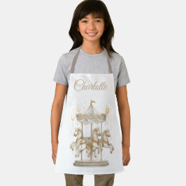 Custom Name Kids Apron | Carousel Magic エプロン