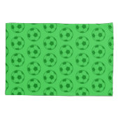 Custom Name Kids Soccer Ball Green 枕カバー (裏面)