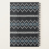 Custom Name Knit Grey and Blue Planner プランナー手帳 (裏面)