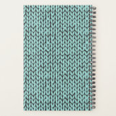 Custom Name Knit Turquoise Planner プランナー手帳 (裏面)