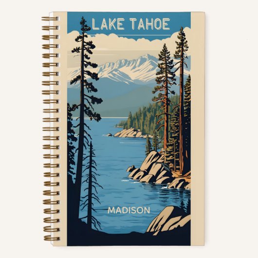 Custom Name Lake Tahoe ノートブック (正面)