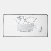 Custom Name Large Mouse Pad デスクマット (キーボード&マウス)