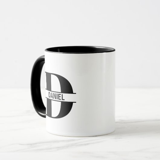 Custom Name Letter 'D' Mug マグカップ (正面左)