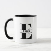 Custom Name Letter 'E' Mug マグカップ (左)