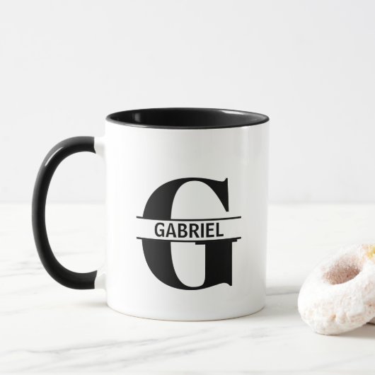 Custom Name Letter 'G' Mug マグカップ (ドーナツ)