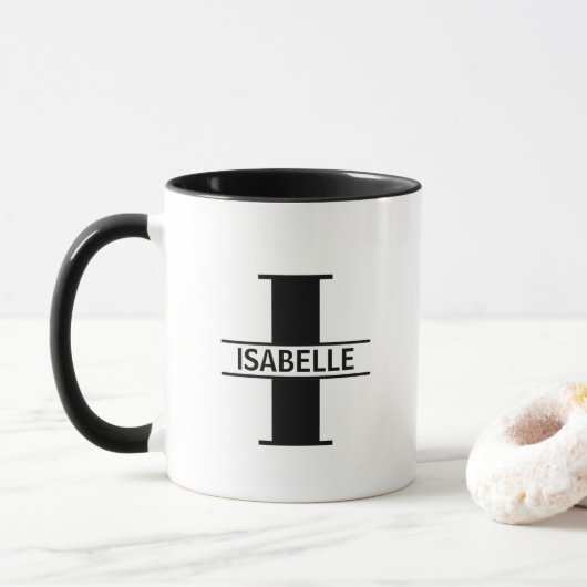 Custom Name Letter 'I' Mug マグカップ (ドーナツ)
