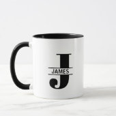 Custom Name Letter 'J' Mug マグカップ (左)