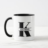 Custom Name Letter 'K' Mug マグカップ (左)