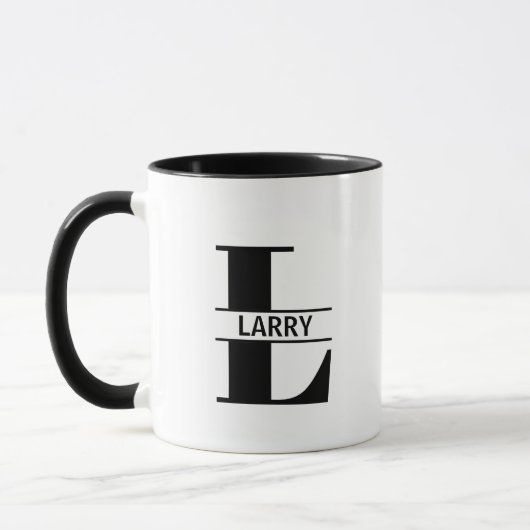 Custom Name Letter 'L' Mug マグカップ (左)