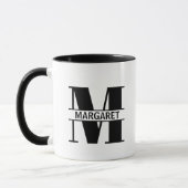 Custom Name Letter 'M' Mug マグカップ (左)