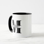 Custom Name Letter 'M' Mug マグカップ (正面左)