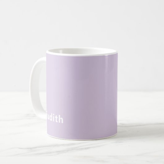 Custom Name Lilac Mist Mug Personalized Minimal  コーヒーマグカップ (正面左)