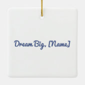 Custom Name Little Astronaut Boy Space Galaxy  セラミックオーナメント (裏面)