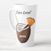 Custom Name & Location Coco Loco カフェラテマグ (左アングル)