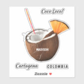 Custom Name & Location Coco Loco シール (シート)