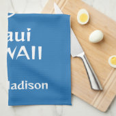 Custom Name, Location & Color Shaka キッチンタオル (四つ折り)