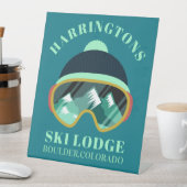 Custom Name & Location Ski Mask 台座サイン (インサイチュ)