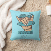 Custom Name & Location Surf Shaka クッション (ブランケット)