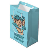 Custom Name & Location Surf Shaka ミディアムペーパーバッグ (正面アングル)