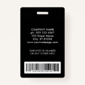 Custom Name Logo Photo Barcode Employee ID Badge バッジ (裏面)
