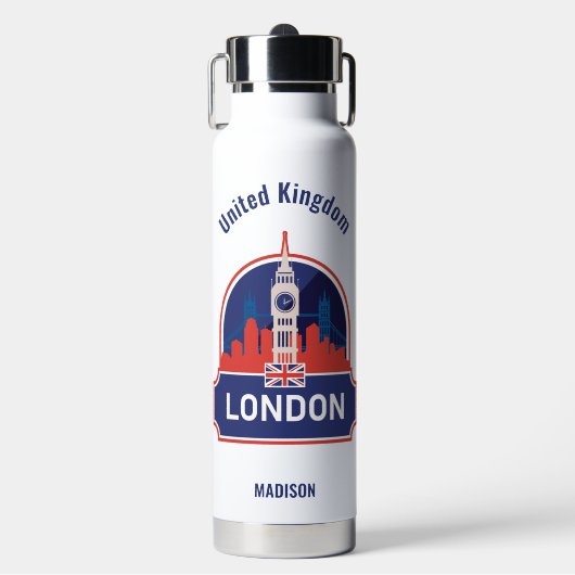 Custom Name London ウォーターボトル (正面)