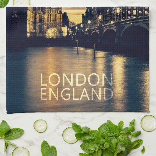 Custom Name London キッチンタオル (折り畳み)