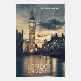 Custom Name London キッチンタオル