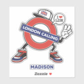 Custom Name London Calling シール (シート)