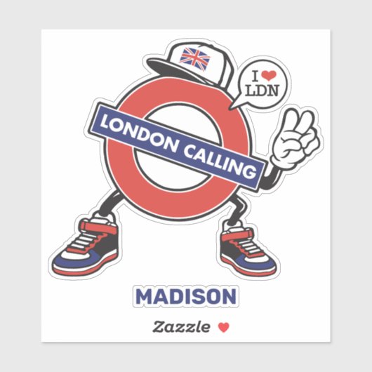 Custom Name London Calling シール (シート)