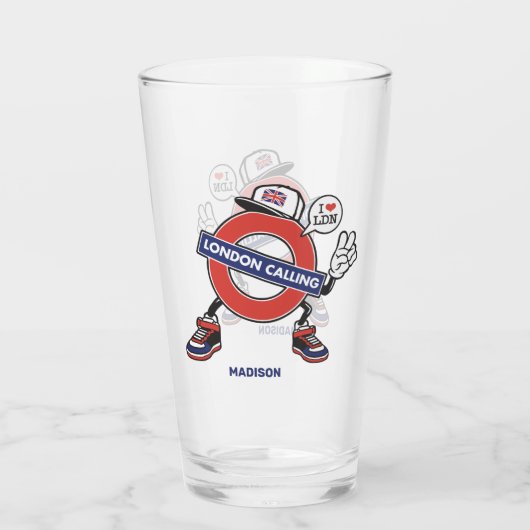 Custom Name London Calling タンブラーグラス (裏面)