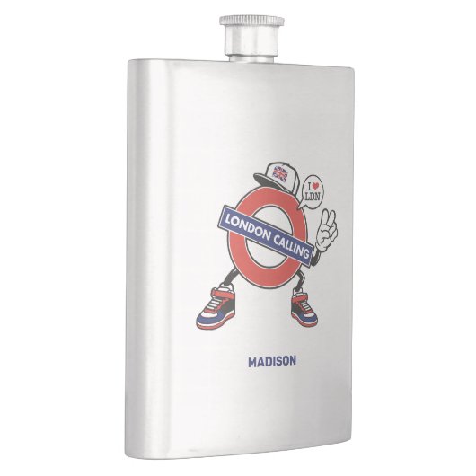 Custom Name London Calling フラスク (右)