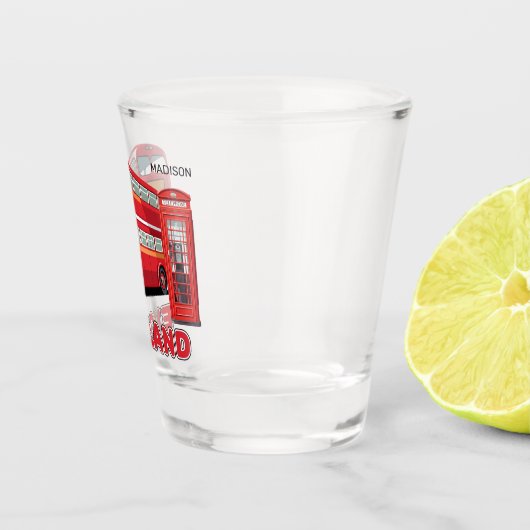 Custom Name London England ショットグラス (右)