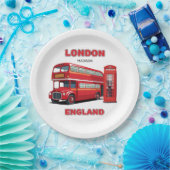 Custom Name London England ペーパープレート (パーティー)