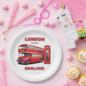 Custom Name London England ペーパープレート (パーティー)