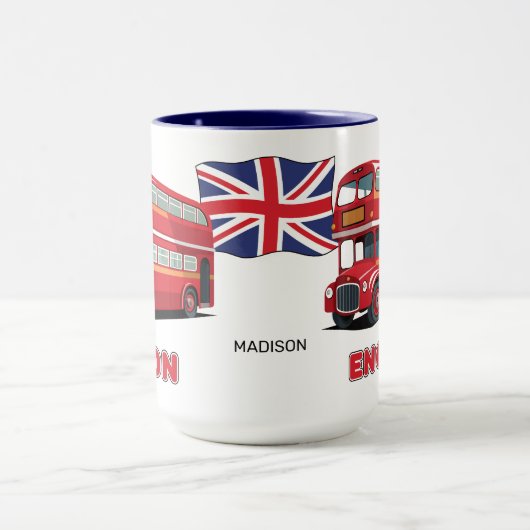 Custom Name London England マグカップ (中央)
