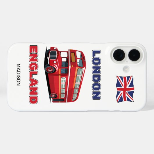 Custom Name London England Case-Mate iPhoneケース (裏面 (横))