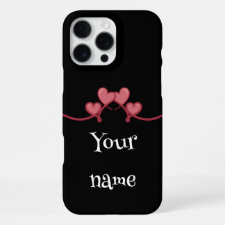 Custom Name love Heart phone case  iPhone 16 Pro Maxケース