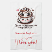 Custom Name Love Quote Funny Food Towel キッチンタオル (縦)