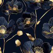 Custom Name Lux Botanical Flower Design シャワーカーテン