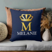 Custom Name Luxury Royal Elegant Monogran  クッション