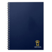 Custom Name Luxury Royal Elegant Monogran  ノートブック (正面)