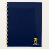 Custom Name Luxury Royal Elegant Monogran  プランナー手帳 (正面)