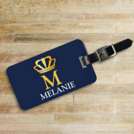 Custom Name Luxury Royal Elegant Monogran  ラゲッジタグ