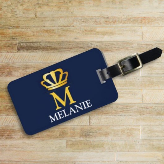Custom Name Luxury Royal Elegant Monogran  ラゲッジタグ