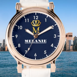 Custom Name Luxury Royal Elegant Monogran  腕時計