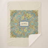 Custom Name Luxury Zentangle Sherpa Blanket シェルパブランケット (正面)