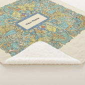 Custom Name Luxury Zentangle Sherpa Blanket シェルパブランケット (3/4)