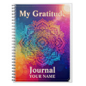 Custom Name Mandala Gratitude Journal ノートブック (正面)